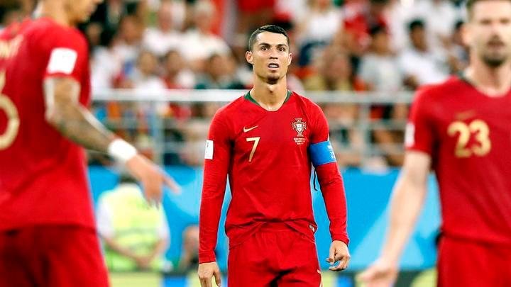Ronaldo pendant le match Portugal-Uruguay